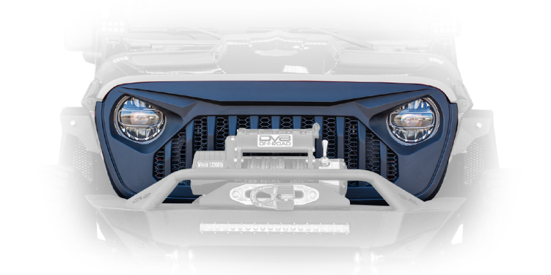 Jeep Wrangler JL Grill - DV8 Offroad - Angry - Black - `18-`27